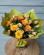 Букет созвездие в Григорово Букет цветов из:  Альстромерии и Розы в Григорово