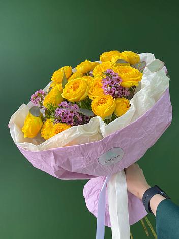 Букет Кустовые желтые розы в Григорово