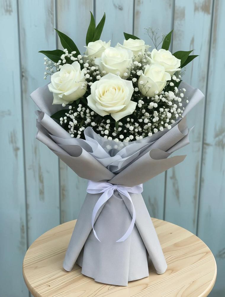Букет из белых роз в Григорово Букет цветов из: Розы в Григорово