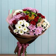 Букет цветов из:  Розы, Хризантемы и Альстромерии в Григорово