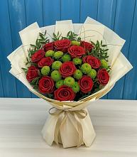 Букет цветов из:  Розы и Хризантемы в Григорово