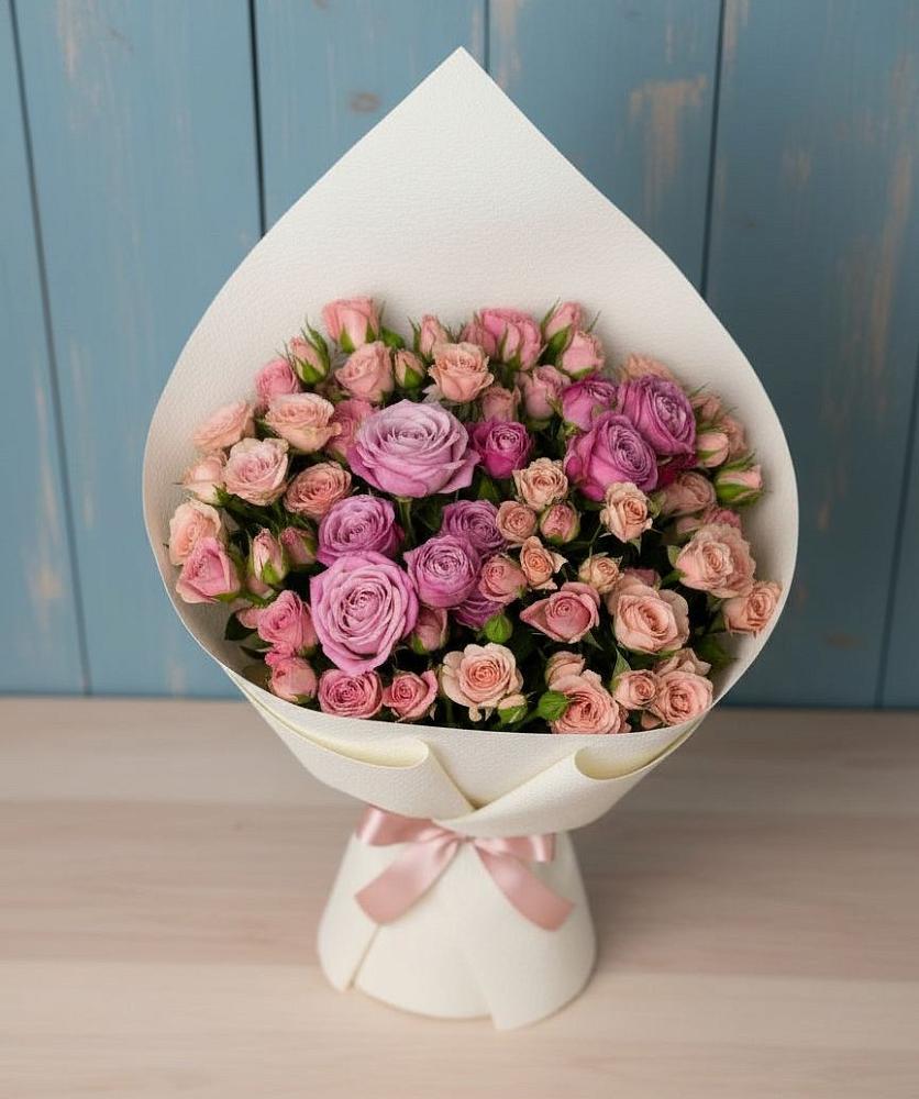 Букет Нежная розовость в Григорово Букет цветов из: Розы в Григорово