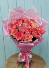 Букет 15 Розовых роз Равель в Григорово